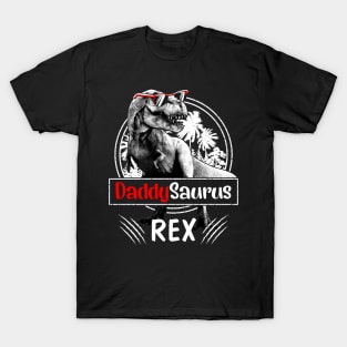 Funny Family Dinosaur Lovers Fathers Day Shirt Daddysaurus Rex Birthday T Shirt T-Shirt